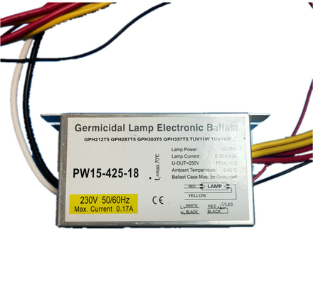 15w ηλεκτρονικό έρμα 220v λαμπτήρων σιδήρου UV - 240v για την UVC απολύμανση